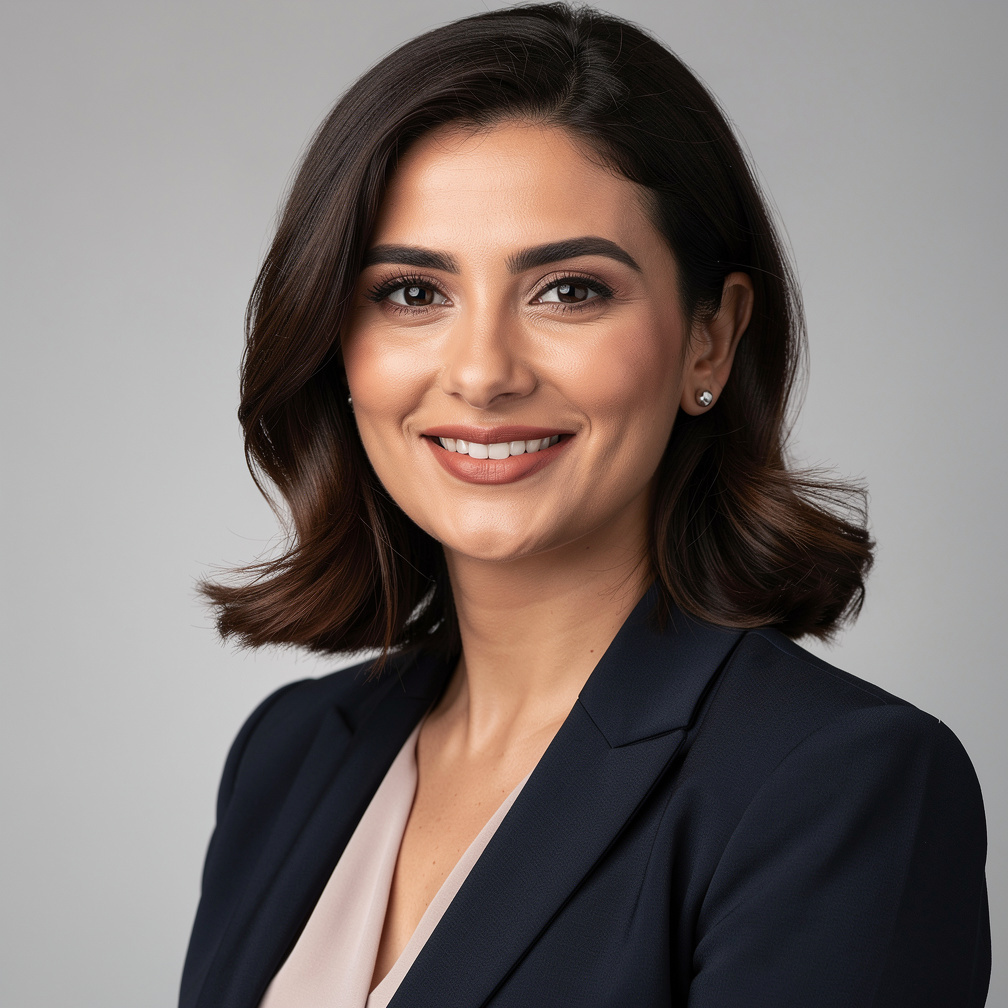 Portrait of a professional Turkish female lawyer smiling